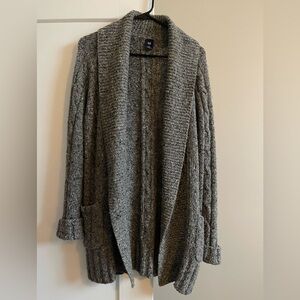 GAP Charcoal Open-Front Cardigan